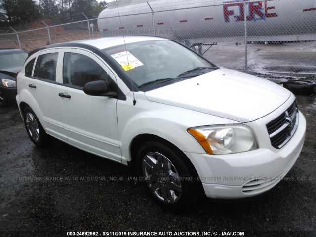 1B3HB48B07D554332 - 2007 DODGE CALIBER SXT WHITE photo 1