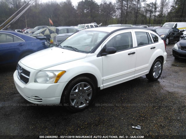 1B3HB48B07D554332 - 2007 DODGE CALIBER SXT WHITE photo 2