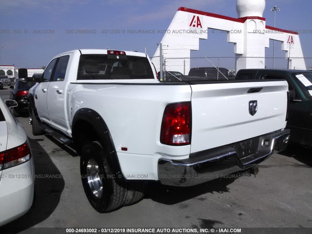 3C63DRHL8CG245494 - 2012 DODGE RAM 3500 SLT WHITE photo 3