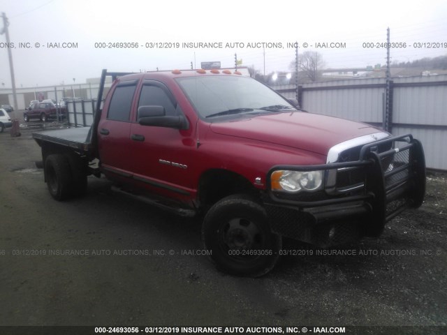 3D7MS48C25G756942 - 2005 DODGE RAM 3500 ST/SLT RED photo 1