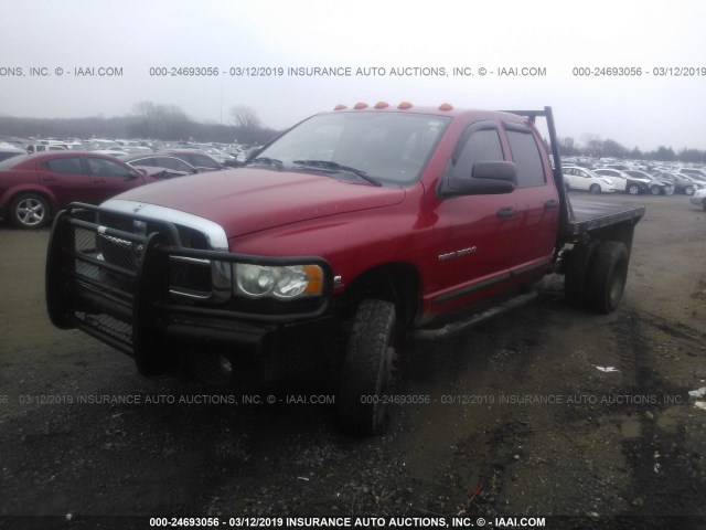 3D7MS48C25G756942 - 2005 DODGE RAM 3500 ST/SLT RED photo 2