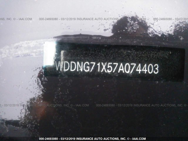 WDDNG71X57A074403 - 2007 MERCEDES-BENZ S 550 BLACK photo 9