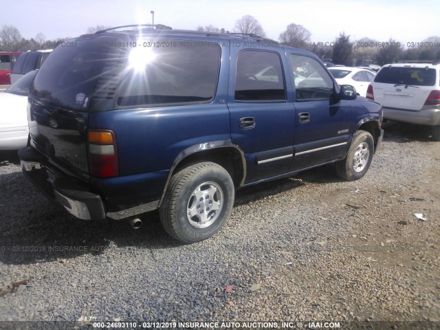 1GNEK13TXYJ181794 - 2000 CHEVROLET TAHOE K1500 Dark Blue photo 4