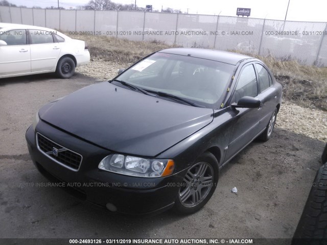 YV1RS592962538576 - 2006 VOLVO S60 2.5T BLACK photo 2