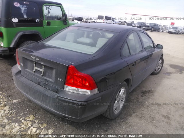 YV1RS592962538576 - 2006 VOLVO S60 2.5T BLACK photo 4