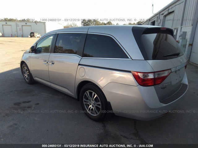 5FNRL5H67DB049062 - 2013 HONDA ODYSSEY EXL SILVER photo 3