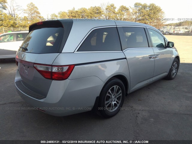 5FNRL5H67DB049062 - 2013 HONDA ODYSSEY EXL SILVER photo 4