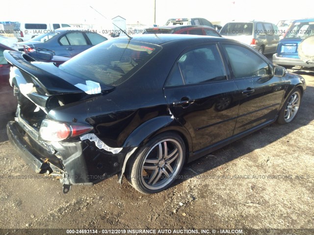 1YVHP80DX75M22834 - 2007 MAZDA 6 S BLACK photo 4