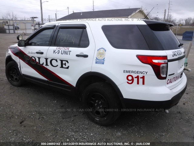 1FM5K8AR4DGC21136 - 2013 FORD EXPLORER POLICE INTERCEPTOR WHITE photo 3