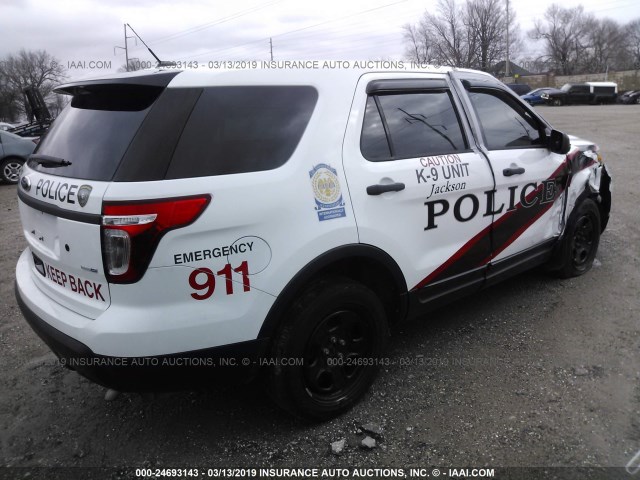 1FM5K8AR4DGC21136 - 2013 FORD EXPLORER POLICE INTERCEPTOR WHITE photo 4