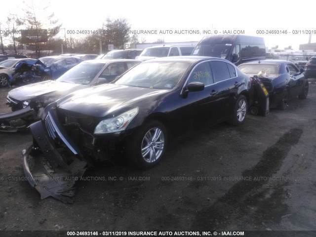 JN1CV6ARXAM250423 - 2010 INFINITI G37 BLACK photo 2