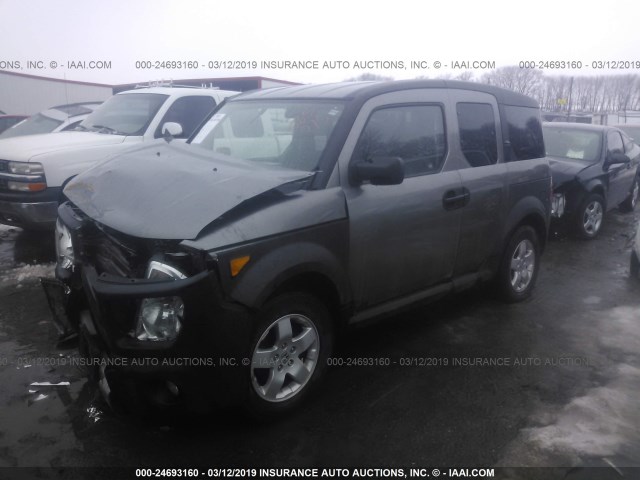 5J6YH286X5L008266 - 2005 HONDA ELEMENT EX GRAY photo 2