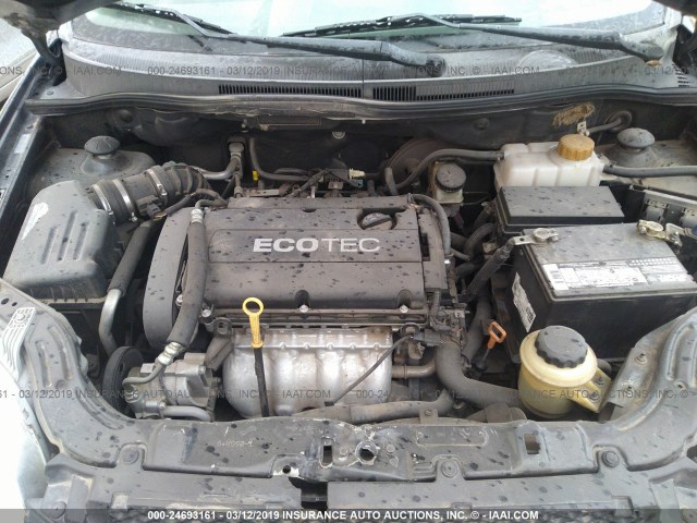 KL1TD5DE6AB126493 - 2010 CHEVROLET AVEO LS/LT BLACK photo 10