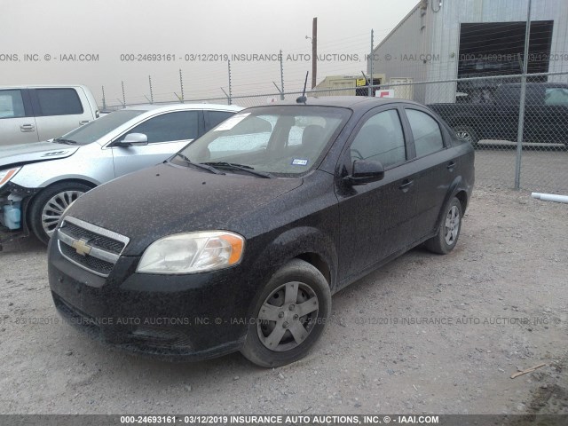 KL1TD5DE6AB126493 - 2010 CHEVROLET AVEO LS/LT BLACK photo 2