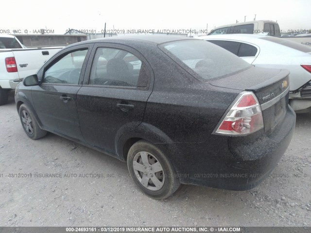 KL1TD5DE6AB126493 - 2010 CHEVROLET AVEO LS/LT BLACK photo 3