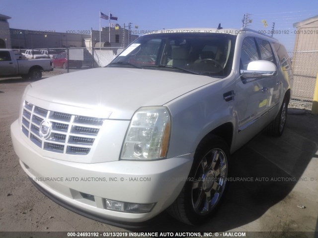 1GYFK66897R401034 - 2007 CADILLAC ESCALADE ESV WHITE photo 2