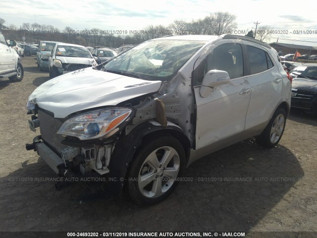 KL4CJESB5FB271231 - 2015 BUICK ENCORE WHITE photo 2