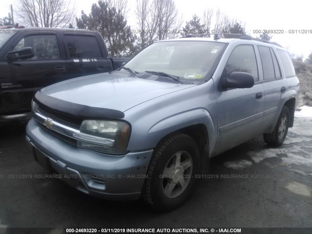 1GNDT13S462284653 - 2006 CHEVROLET TRAILBLAZER LS/LT BLUE photo 2