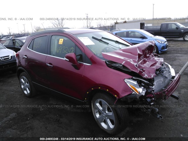 KL4CJASB7GB591855 - 2016 BUICK ENCORE RED photo 1