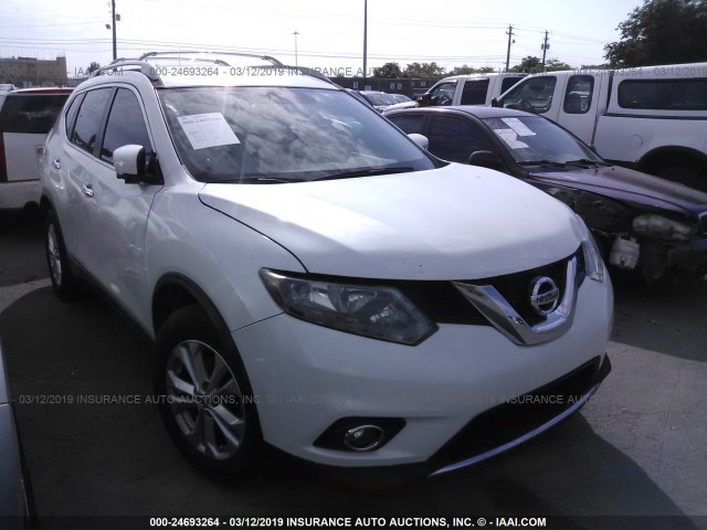 5N1AT2MT9FC849221 - 2015 NISSAN ROGUE S/SL/SV WHITE photo 1