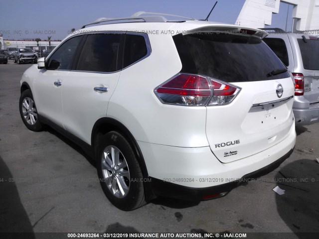 5N1AT2MT9FC849221 - 2015 NISSAN ROGUE S/SL/SV WHITE photo 3