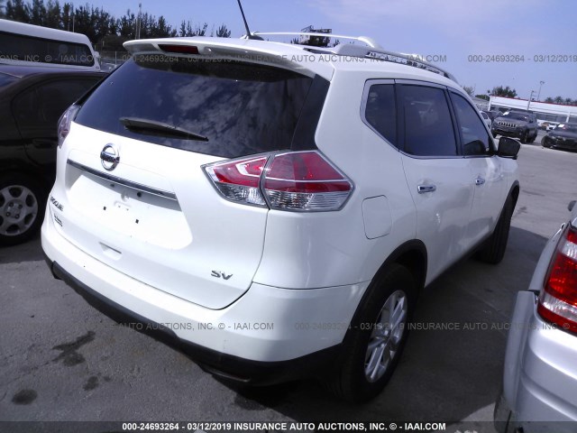 5N1AT2MT9FC849221 - 2015 NISSAN ROGUE S/SL/SV WHITE photo 4