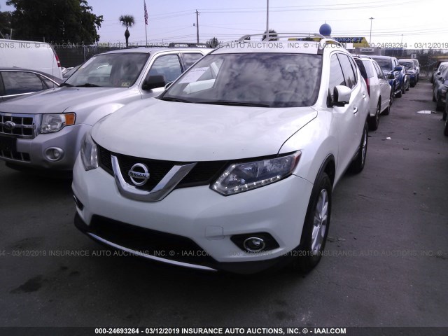 5N1AT2MT9FC849221 - 2015 NISSAN ROGUE S/SL/SV WHITE photo 6