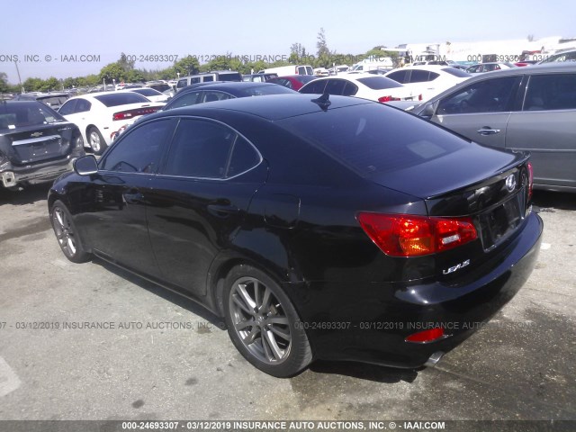 JTHBK262282073070 - 2008 LEXUS IS 250 BLACK photo 3