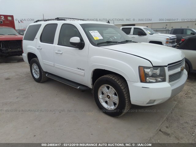 1GNSKBE09BR273418 - 2011 CHEVROLET TAHOE K1500 LT WHITE photo 1