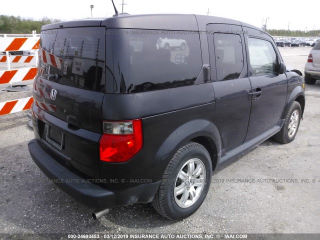 5J6YH18727L017100 - 2007 HONDA ELEMENT EX BLACK photo 4