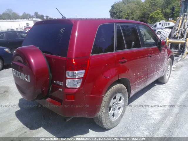 JS3TD0D29C4100321 - 2012 SUZUKI GRAND VITARA  RED photo 4