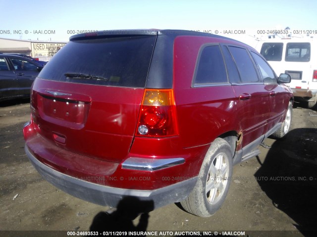 2C4GM68495R515444 - 2005 CHRYSLER PACIFICA TOURING RED photo 4