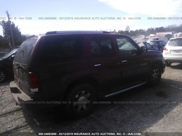 1GYEC63T34R208486 - 2004 CADILLAC ESCALADE LUXURY MAROON photo 4