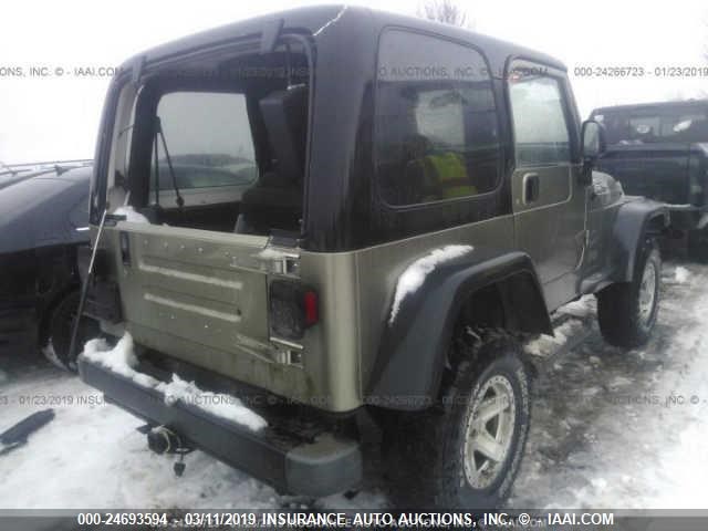 1J4FA49S04P765624 - 2004 JEEP WRANGLER / TJ SPORT GOLD photo 4