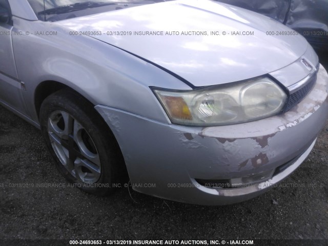 1G8AL52FX3Z134096 - 2003 SATURN ION LEVEL 3 SILVER photo 6