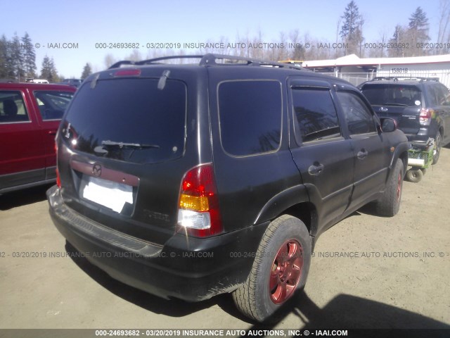 4F2YU09141KM49836 - 2001 MAZDA TRIBUTE LX/ES BLACK photo 4