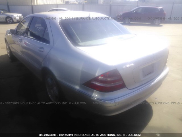 WDBNG70J72A264797 - 2002 MERCEDES-BENZ S 430 SILVER photo 3