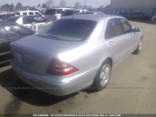 WDBNG70J72A264797 - 2002 MERCEDES-BENZ S 430 SILVER photo 4