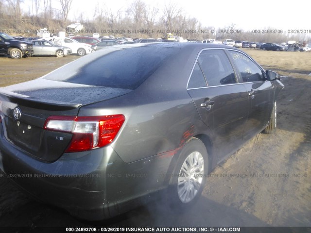 4T4BF1FK2CR225816 - 2012 TOYOTA CAMRY SE/LE/XLE GRAY photo 4