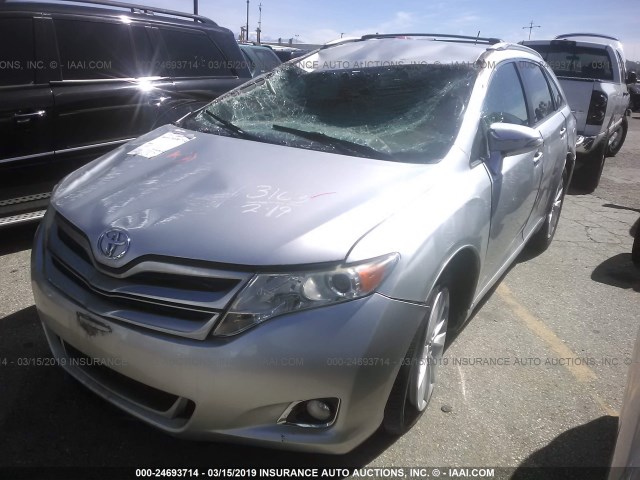 4T3ZA3BB3DU072249 - 2013 TOYOTA VENZA LE/XLE SILVER photo 2