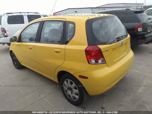 KL1TD62665B386321 - 2005 CHEVROLET AVEO LS YELLOW photo 3