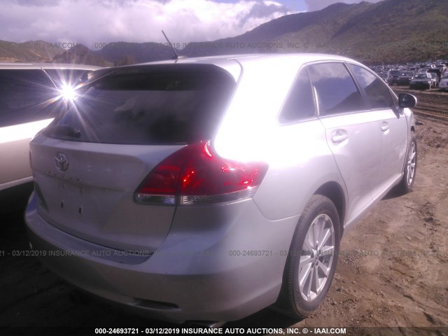 4T3ZA3BB8BU052639 - 2011 TOYOTA VENZA SILVER photo 4