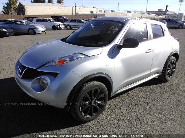 JN8AF5MR2DT214800 - 2013 NISSAN JUKE S/SV/SL SILVER photo 2