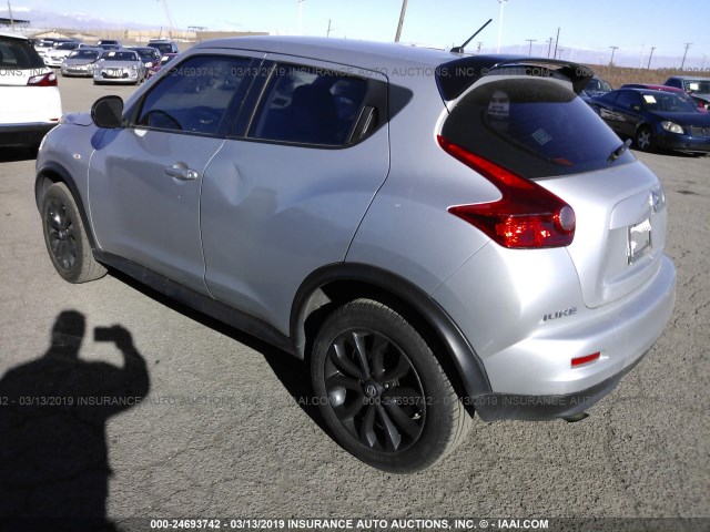 JN8AF5MR2DT214800 - 2013 NISSAN JUKE S/SV/SL SILVER photo 3