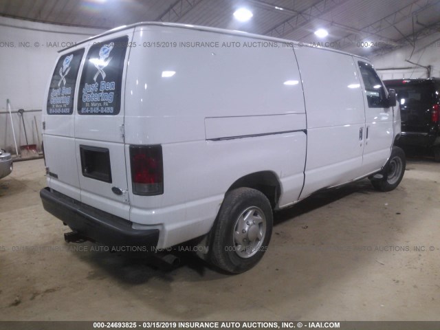 1FTNE1EW7ADA73242 - 2010 FORD ECONOLINE E150 VAN WHITE photo 4