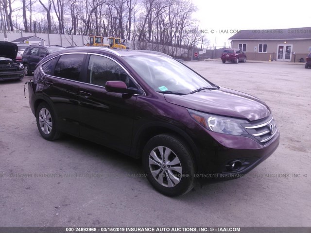 5J6RM4H76EL035498 - 2014 HONDA CR-V EXL MAROON photo 1