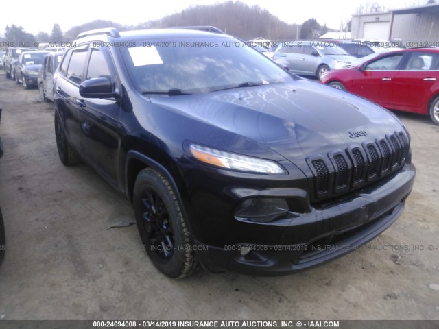 1C4PJMCS5EW178104 - 2014 JEEP CHEROKEE LATITUDE BLACK photo 1