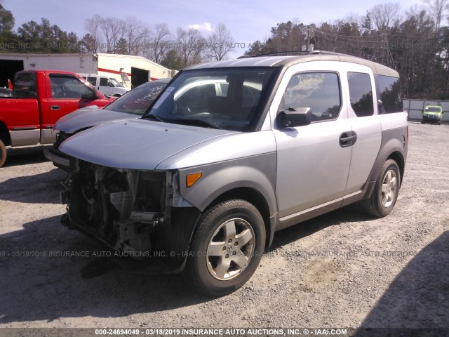 5J6YH18553L013714 - 2003 HONDA ELEMENT EX SILVER photo 2