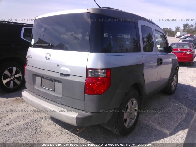 5J6YH18553L013714 - 2003 HONDA ELEMENT EX SILVER photo 4