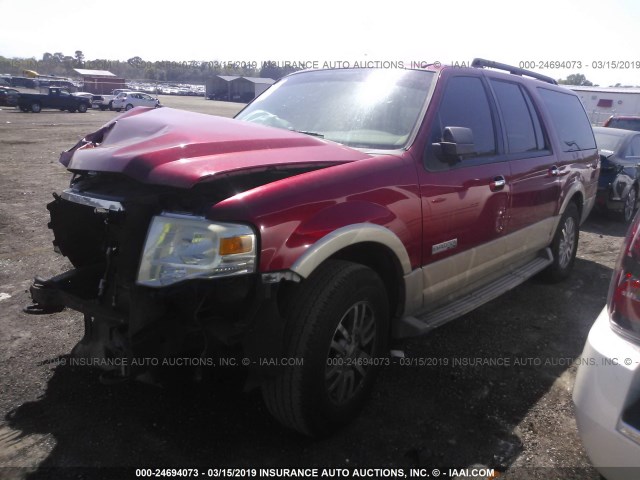 1FMFK18518LA73815 - 2008 FORD EXPEDITION EL EDDIE BAUER MAROON photo 2